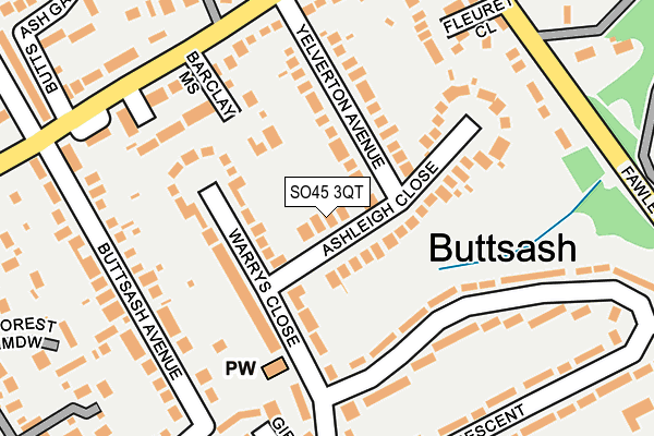 SO45 3QT map - OS OpenMap – Local (Ordnance Survey)