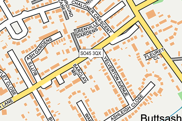 SO45 3QX map - OS OpenMap – Local (Ordnance Survey)