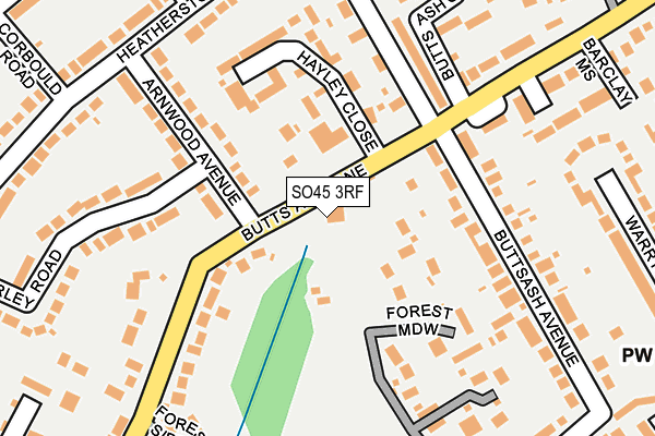 SO45 3RF map - OS OpenMap – Local (Ordnance Survey)