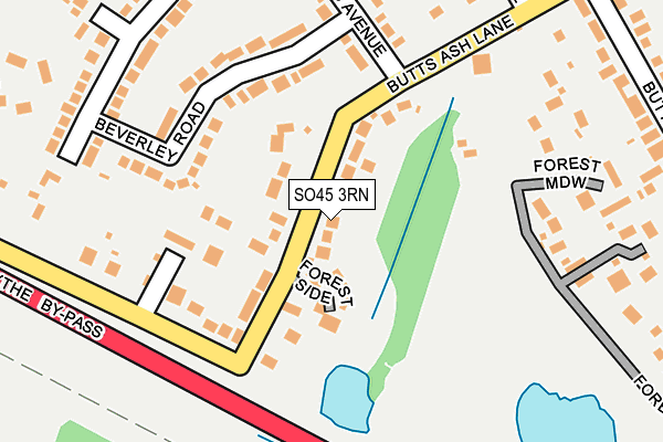 SO45 3RN map - OS OpenMap – Local (Ordnance Survey)