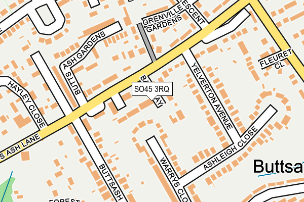 SO45 3RQ map - OS OpenMap – Local (Ordnance Survey)