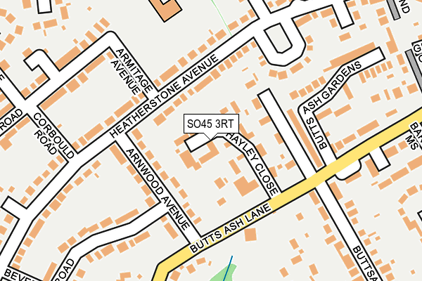 SO45 3RT map - OS OpenMap – Local (Ordnance Survey)
