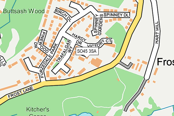 SO45 3SA map - OS OpenMap – Local (Ordnance Survey)