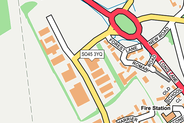 SO45 3YQ map - OS OpenMap – Local (Ordnance Survey)