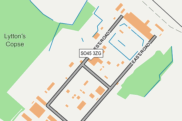 SO45 3ZG map - OS OpenMap – Local (Ordnance Survey)