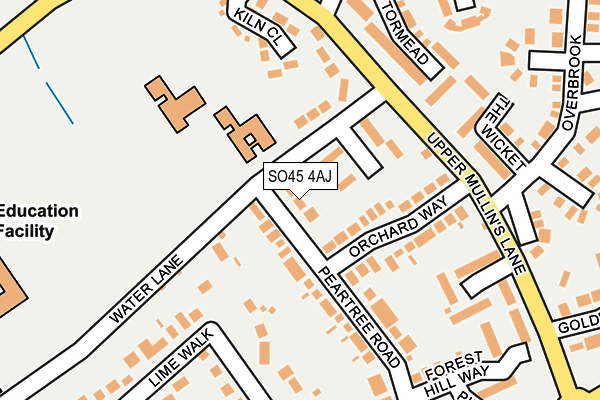 SO45 4AJ map - OS OpenMap – Local (Ordnance Survey)