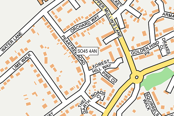 SO45 4AN map - OS OpenMap – Local (Ordnance Survey)