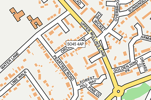 SO45 4AP map - OS OpenMap – Local (Ordnance Survey)