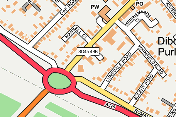 SO45 4BB map - OS OpenMap – Local (Ordnance Survey)