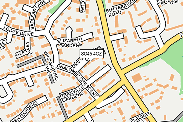 SO45 4GZ map - OS OpenMap – Local (Ordnance Survey)