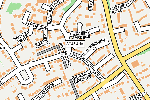 SO45 4HA map - OS OpenMap – Local (Ordnance Survey)