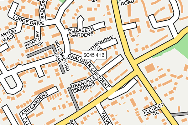 SO45 4HB map - OS OpenMap – Local (Ordnance Survey)