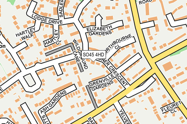 SO45 4HD map - OS OpenMap – Local (Ordnance Survey)