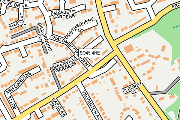 SO45 4HE map - OS OpenMap – Local (Ordnance Survey)