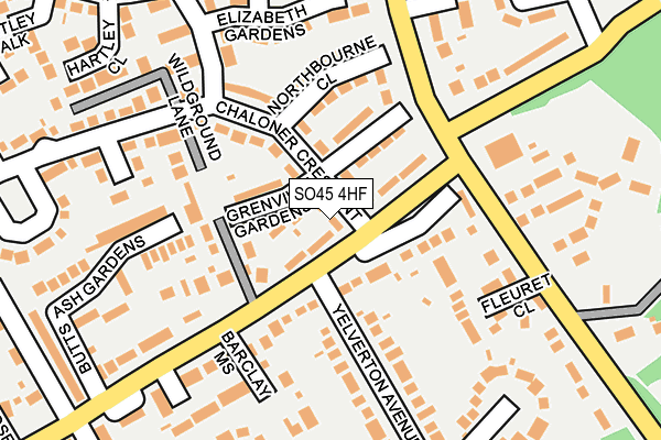 SO45 4HF map - OS OpenMap – Local (Ordnance Survey)