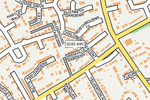 SO45 4HH map - OS OpenMap – Local (Ordnance Survey)
