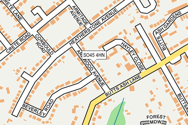 SO45 4HN map - OS OpenMap – Local (Ordnance Survey)