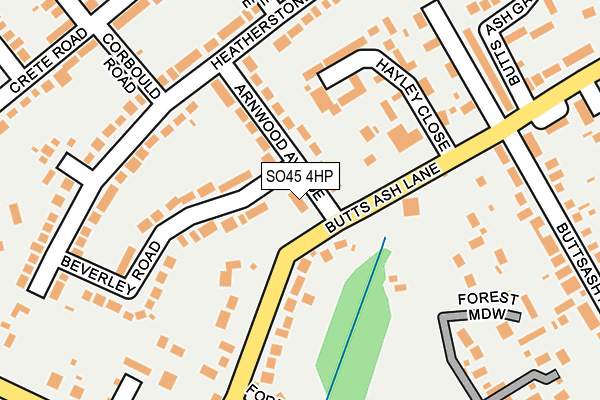 SO45 4HP map - OS OpenMap – Local (Ordnance Survey)