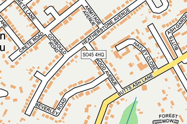 SO45 4HQ map - OS OpenMap – Local (Ordnance Survey)