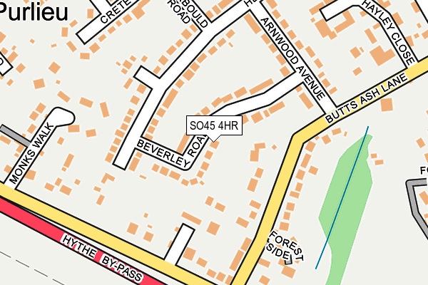 SO45 4HR map - OS OpenMap – Local (Ordnance Survey)