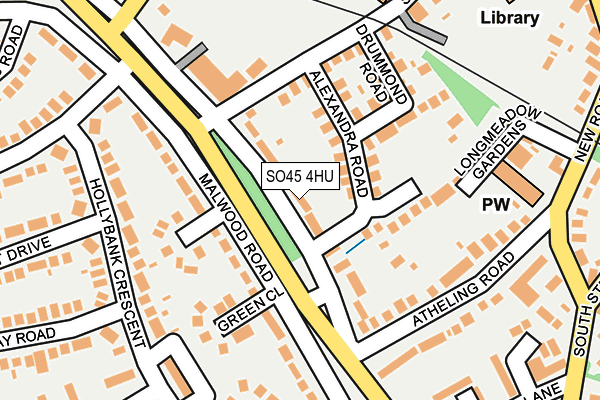 SO45 4HU map - OS OpenMap – Local (Ordnance Survey)