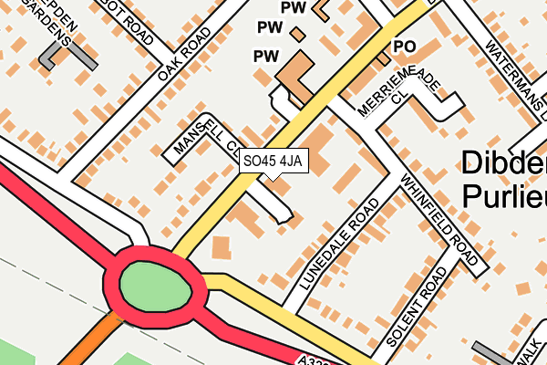 SO45 4JA map - OS OpenMap – Local (Ordnance Survey)