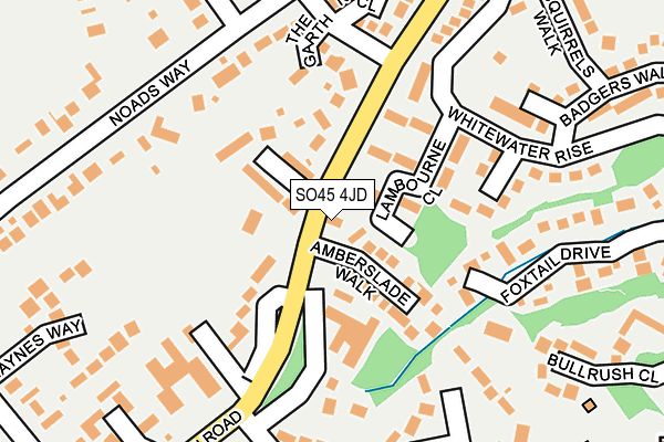 SO45 4JD map - OS OpenMap – Local (Ordnance Survey)