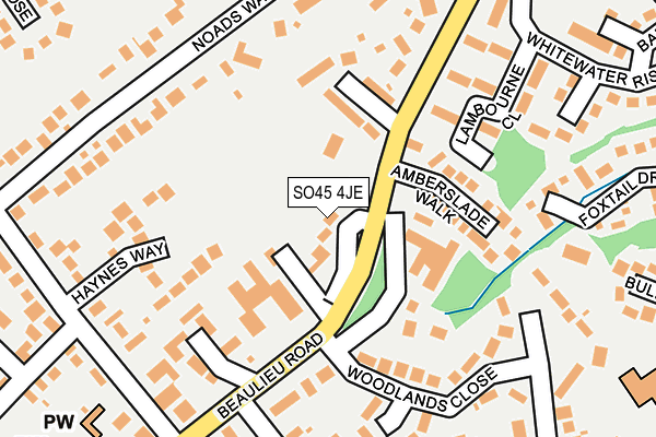 SO45 4JE map - OS OpenMap – Local (Ordnance Survey)