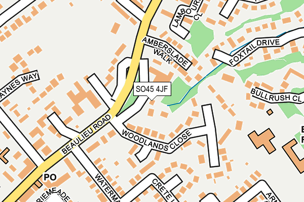 SO45 4JF map - OS OpenMap – Local (Ordnance Survey)