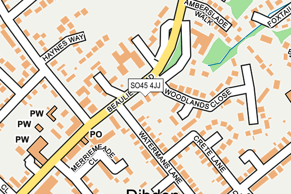 SO45 4JJ map - OS OpenMap – Local (Ordnance Survey)