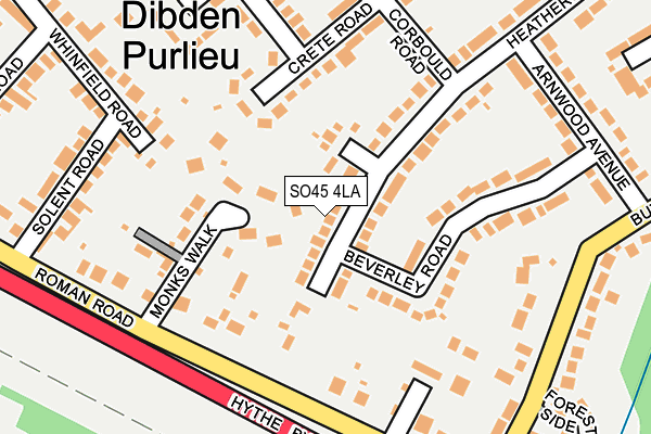 SO45 4LA map - OS OpenMap – Local (Ordnance Survey)