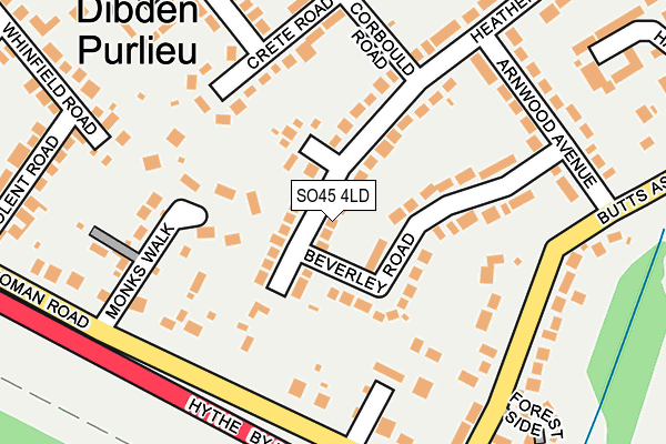 SO45 4LD map - OS OpenMap – Local (Ordnance Survey)