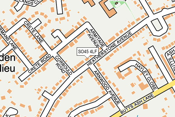 SO45 4LF map - OS OpenMap – Local (Ordnance Survey)