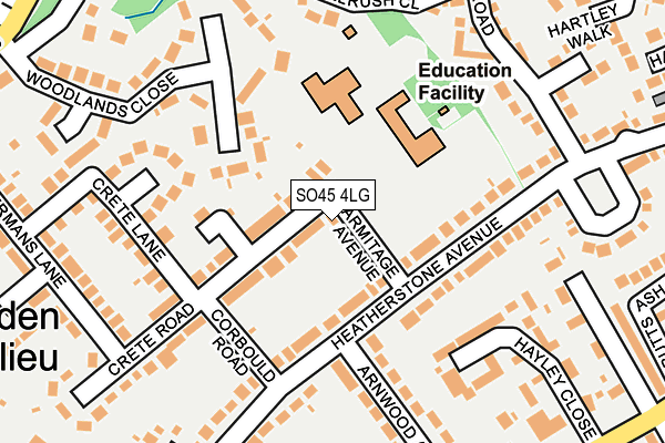 SO45 4LG map - OS OpenMap – Local (Ordnance Survey)