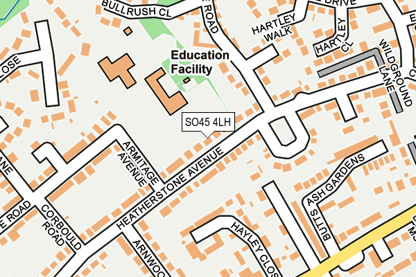 SO45 4LH map - OS OpenMap – Local (Ordnance Survey)