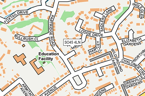 SO45 4LN map - OS OpenMap – Local (Ordnance Survey)