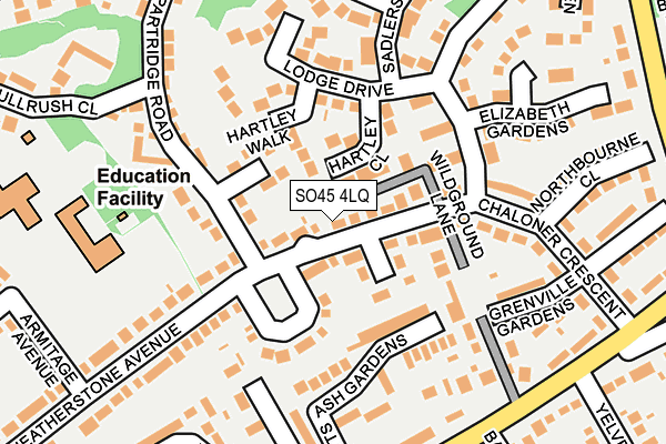 SO45 4LQ map - OS OpenMap – Local (Ordnance Survey)