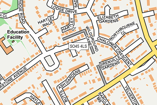 SO45 4LS map - OS OpenMap – Local (Ordnance Survey)