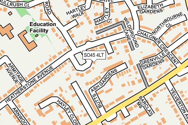 SO45 4LT map - OS OpenMap – Local (Ordnance Survey)