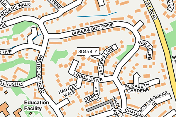 SO45 4LY map - OS OpenMap – Local (Ordnance Survey)