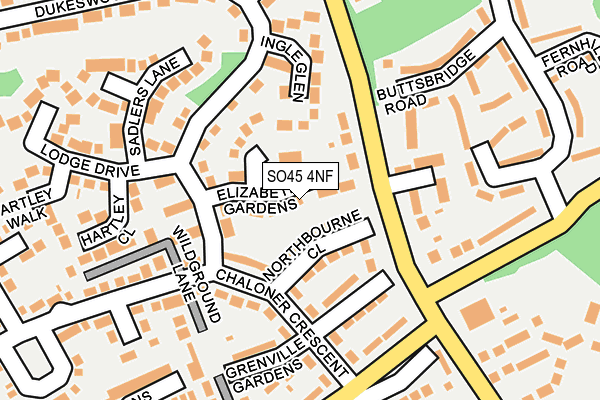 SO45 4NF map - OS OpenMap – Local (Ordnance Survey)