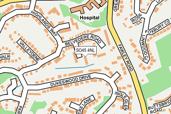 SO45 4NL map - OS OpenMap – Local (Ordnance Survey)