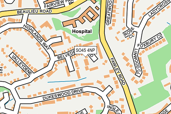 SO45 4NP map - OS OpenMap – Local (Ordnance Survey)