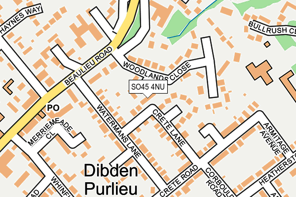 SO45 4NU map - OS OpenMap – Local (Ordnance Survey)