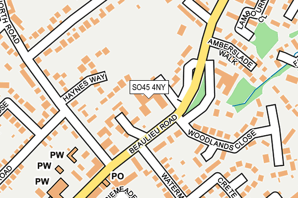 SO45 4NY map - OS OpenMap – Local (Ordnance Survey)