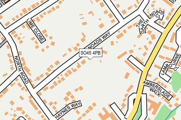 SO45 4PB map - OS OpenMap – Local (Ordnance Survey)