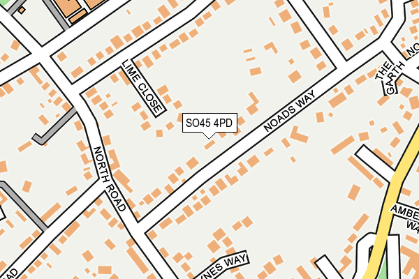 SO45 4PD map - OS OpenMap – Local (Ordnance Survey)