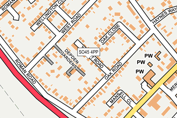 SO45 4PP map - OS OpenMap – Local (Ordnance Survey)