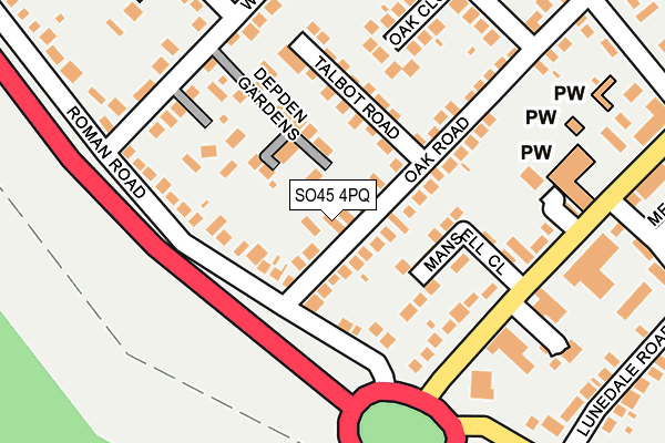 SO45 4PQ map - OS OpenMap – Local (Ordnance Survey)