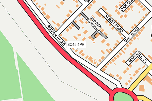 SO45 4PR map - OS OpenMap – Local (Ordnance Survey)